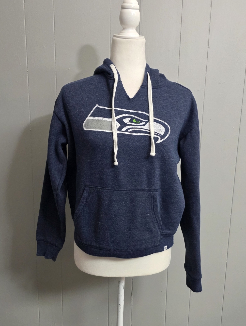 Seattle Seahawks Navy Blue Hoodie Size S
